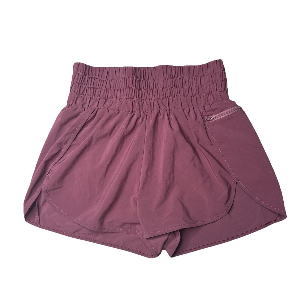 B. Brand Mauve Pink High Waisted Athletic Pull on Running Shorts Size Medium